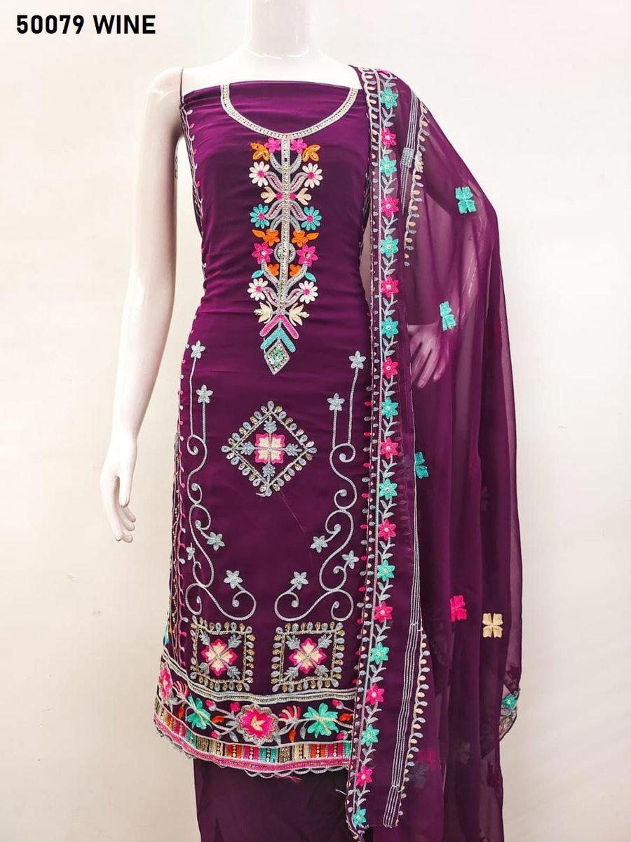 D.NO. 50079 COLOUR‚ÄôS BY GANGOUR NX GEORGETTE SALWAR KAMEEZ WHOLESALER IN INDIA 1