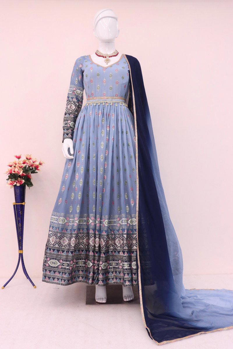 FLORY VOL-45 BY KHUSHBOO GEORGETTE GOWN MANUFACTURER IN INDIA 1