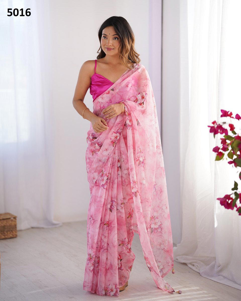 LAXMINAM 5016 DESIGNER ORGANZA SAREE WHOLESALER IN INDIA 1