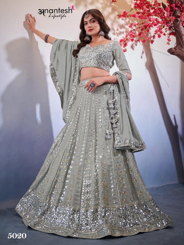 OCCATIONS VOL-5 BY ANANTESH GEORGETTE LEHENGA CHOLI WHOLESALER IN INDIA