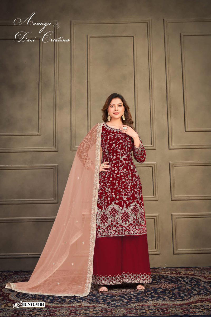 TWISHA AANAYA VOL-151 5101 TO 5104 Plazzo Salwar Suit Wholesaler in Surat 1