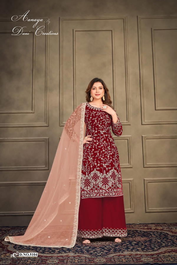 TWISHA AANAYA VOL-151 5101 TO 5104 Plazzo Salwar Suit Wholesaler in Surat