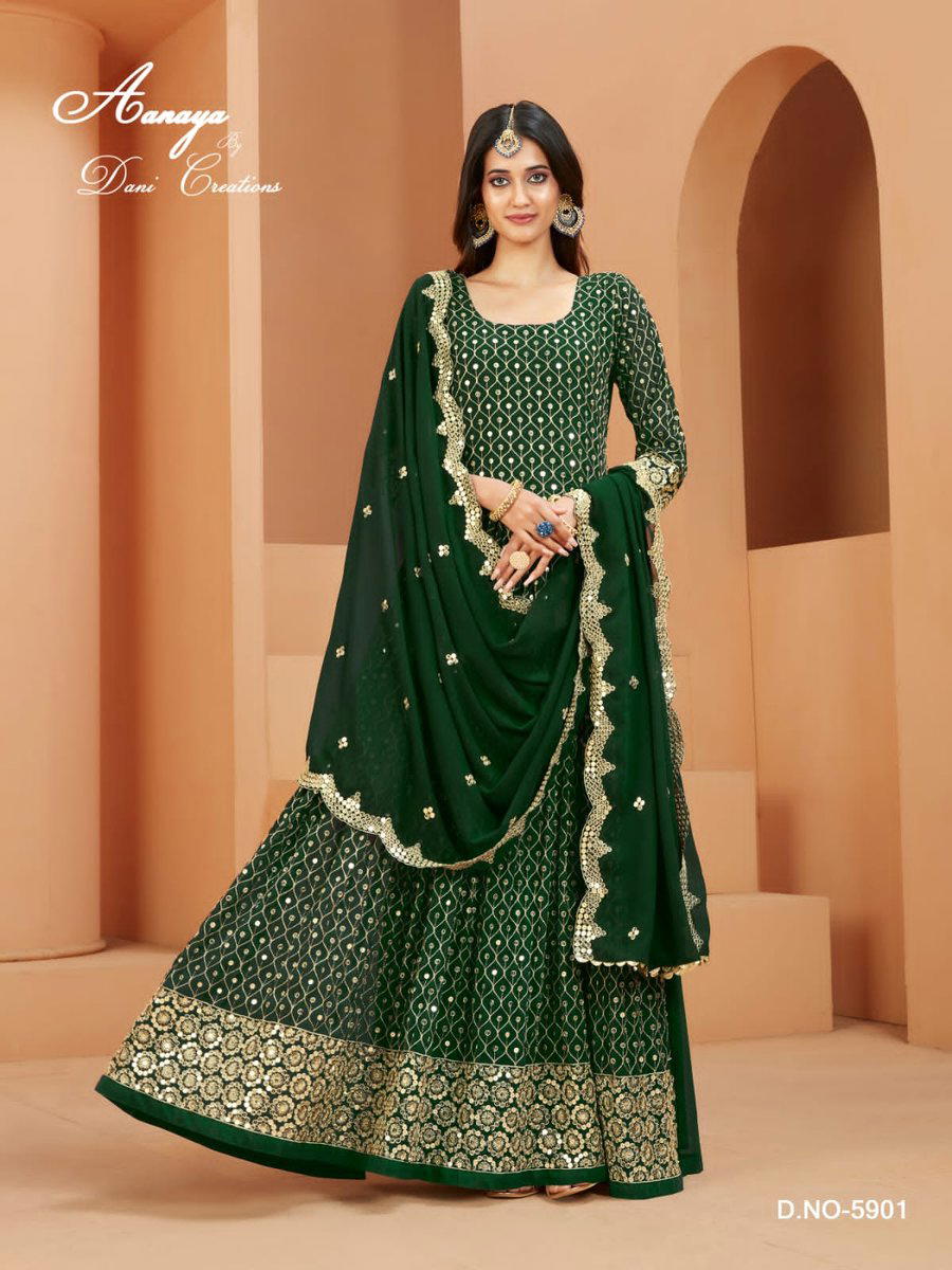 AANAYA VOL-159 BY TWISHA GEORGETTE GOWN WHOLESALER IN INDIA 1