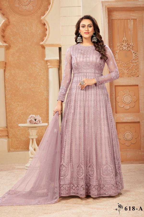 D.NO ‚Äì 618A TO 618D BY SWAGAT NET GOWN WHOLESALER IN INDIA
