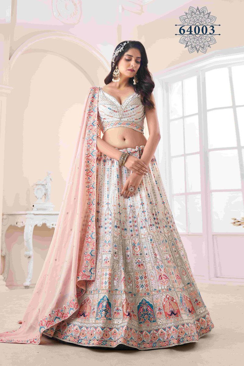 VOL-46 BY ARYA DESIGNER GEROGEETE LEHENGA CHOLI WHOLESALER IN INDIA 1