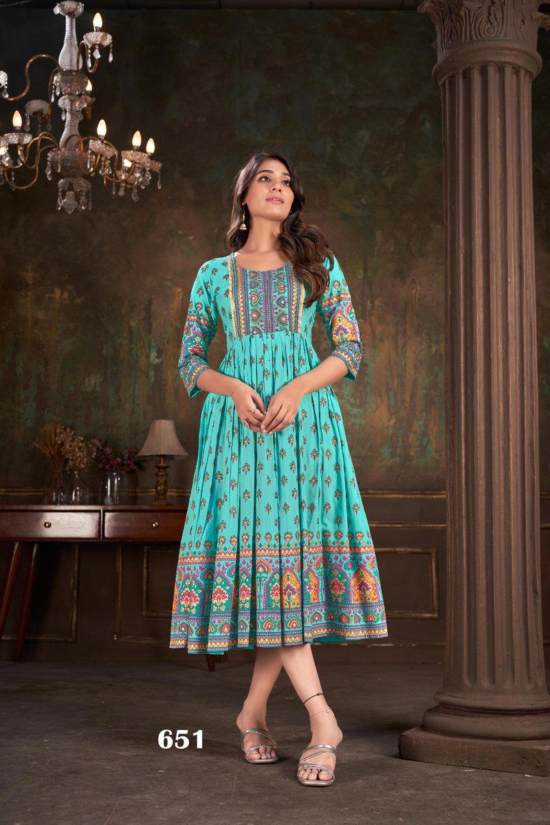 MOON NIGHT BY SAGAR IMPEX PRINTED KURTI MANUFACTURER IN INDIA 1