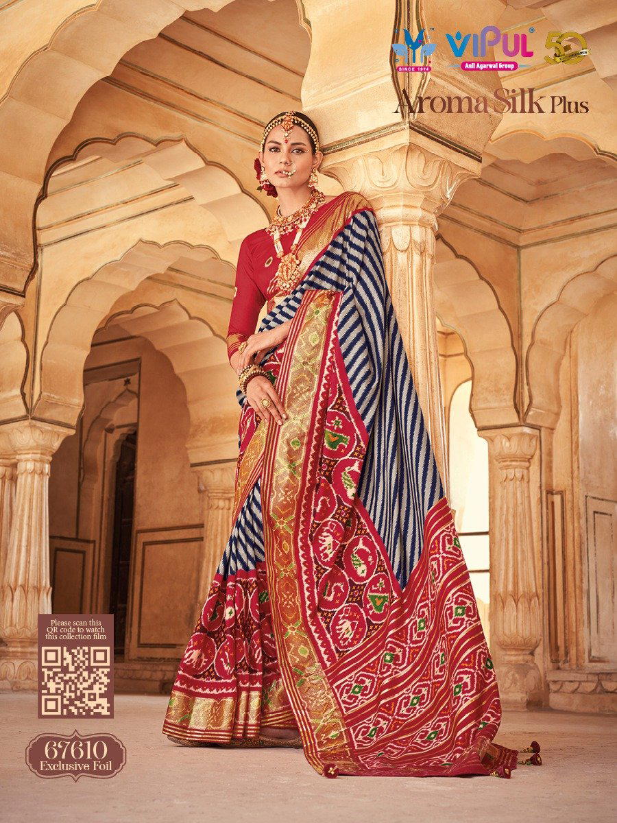 AROMA SILK PLUS VOL-2 BY VIPUL PATOLA SILK SAREE MANUFACTURER IN INDIA 1