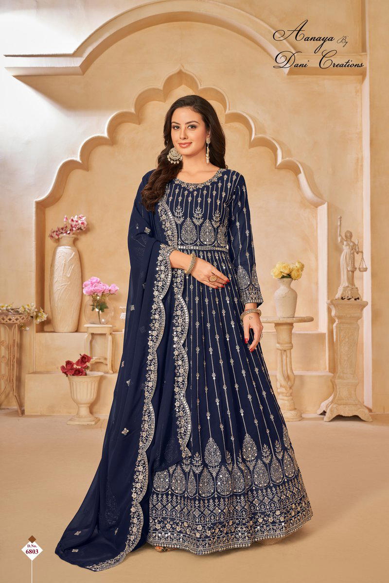 AANAYA VOL-168 BY TWISHA GEORGETTE GOWN WHOLESALER IN INDIA 1