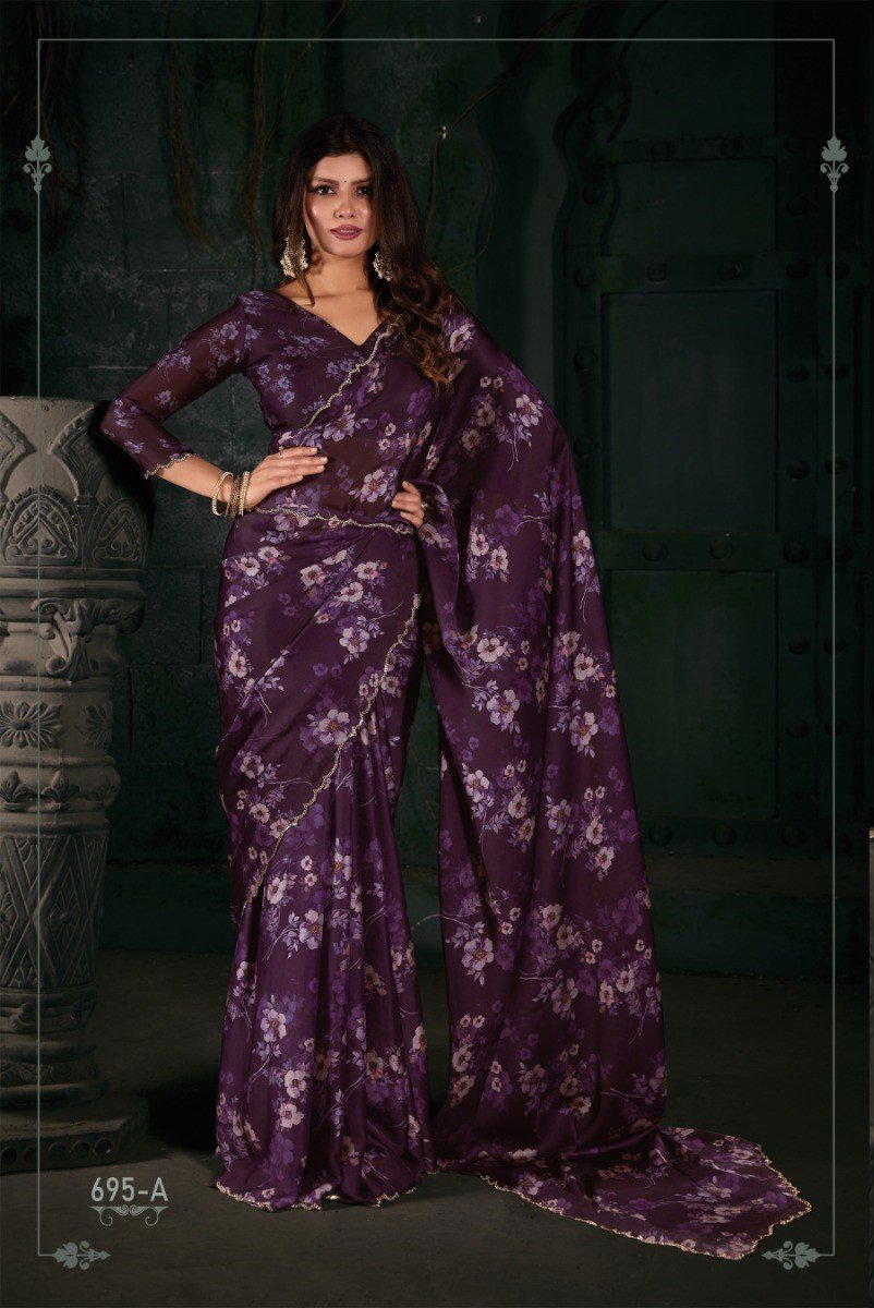 D.NO. 695A TO 695E BY MEHEK PRINTED SAREE WHOLESALER IN SURAT 1