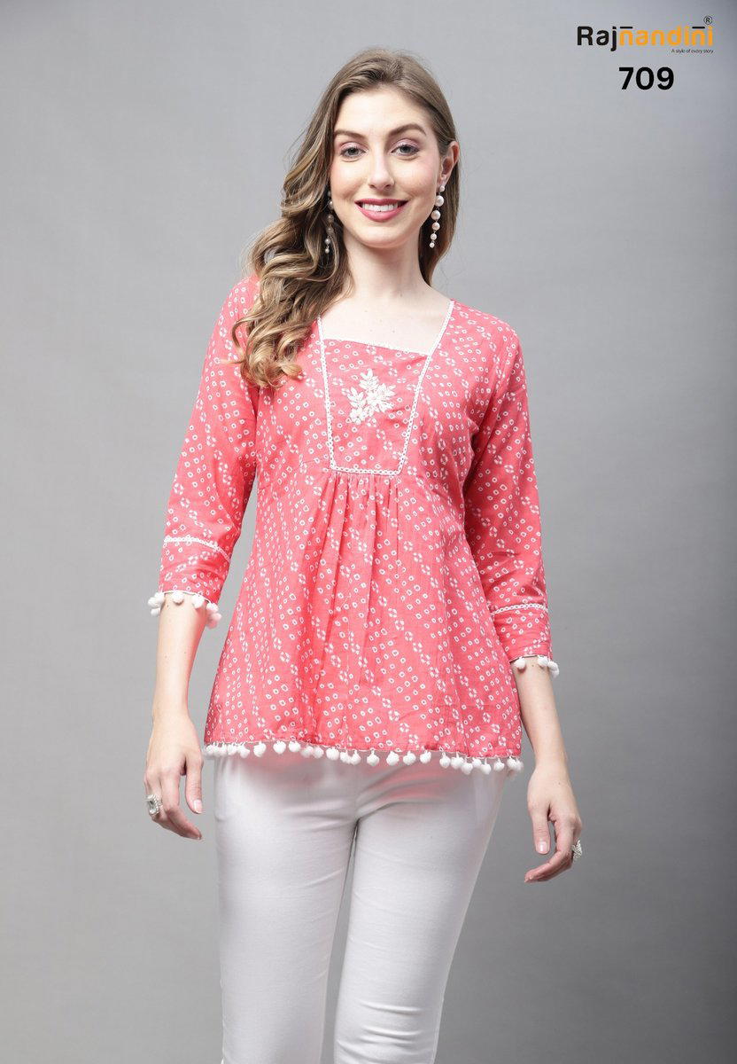 NAYRA BY RAJNANDINI COTTON PRINTED TOPS KURTI MANUFACTURER IN INDIA 1
