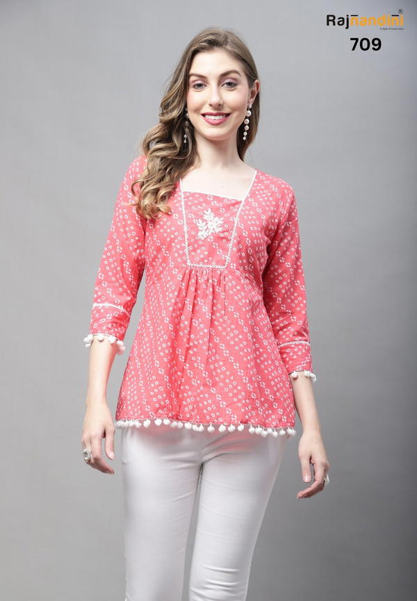 NAYRA BY RAJNANDINI COTTON PRINTED TOPS KURTI MANUFACTURER IN INDIA