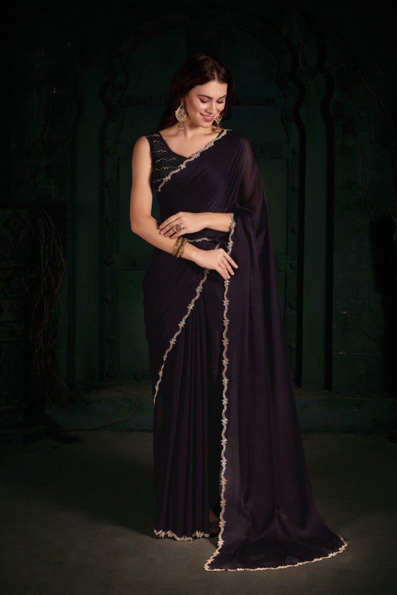 D.NO. 722A TO 722F BY MEHEK SATIN SAREE MANUFACTURER IN INDIA 1