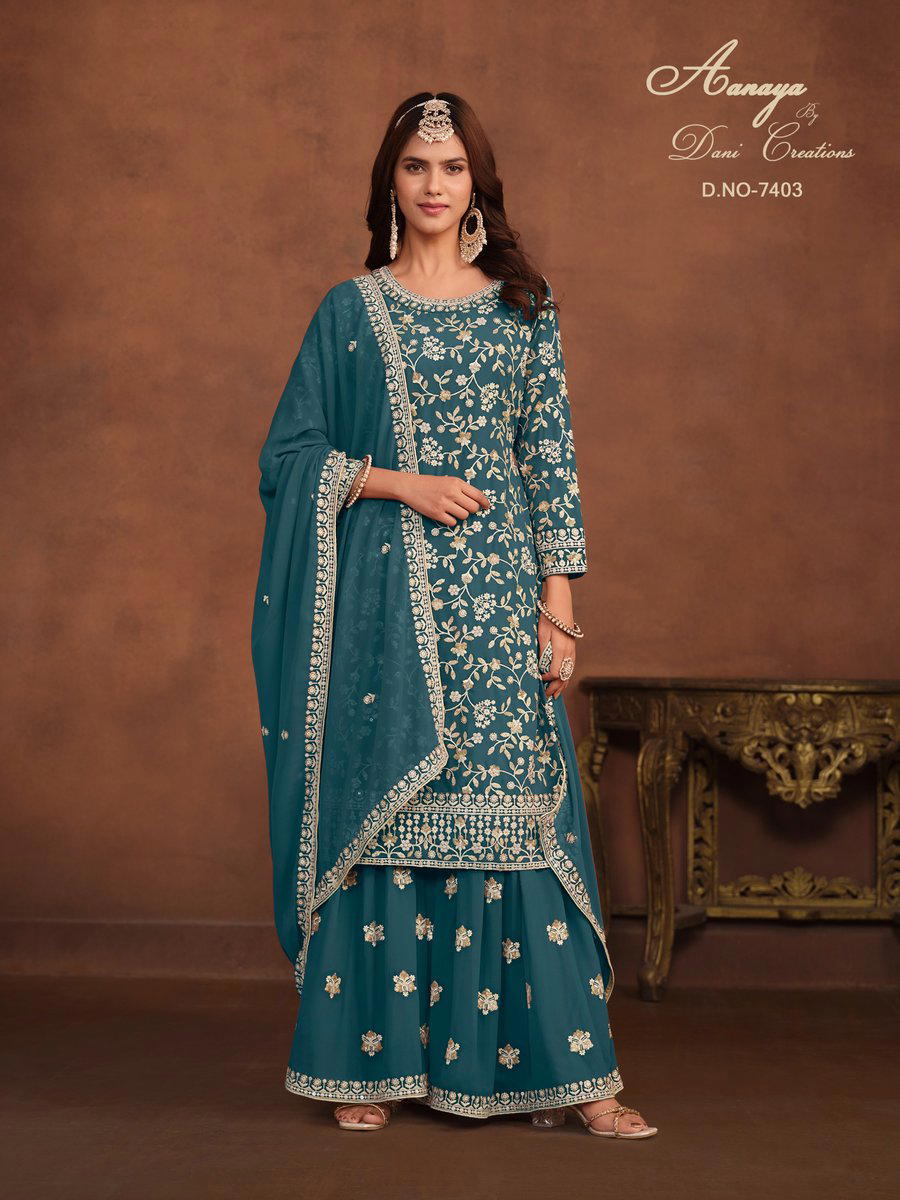 AANAYA VOL-174 BY TWISHA GEORGETTE SALWAR KAMEEZ MANUFACTURER IN INDIA 1