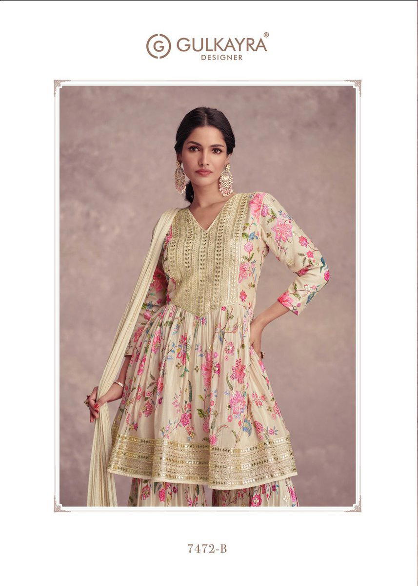 GULKAYRA VANSHIKA 7472B DESIGNER SALWAR SUIT WHOLESALER IN SUART 1
