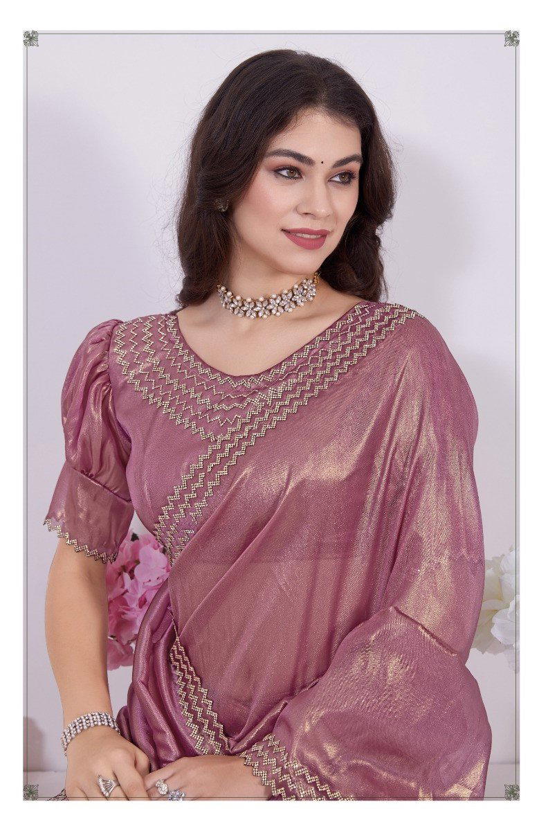 D.NO. 755A TO 755E BY MEHEK NET COATING SAREE MANUFACTURER IN INDIA 1