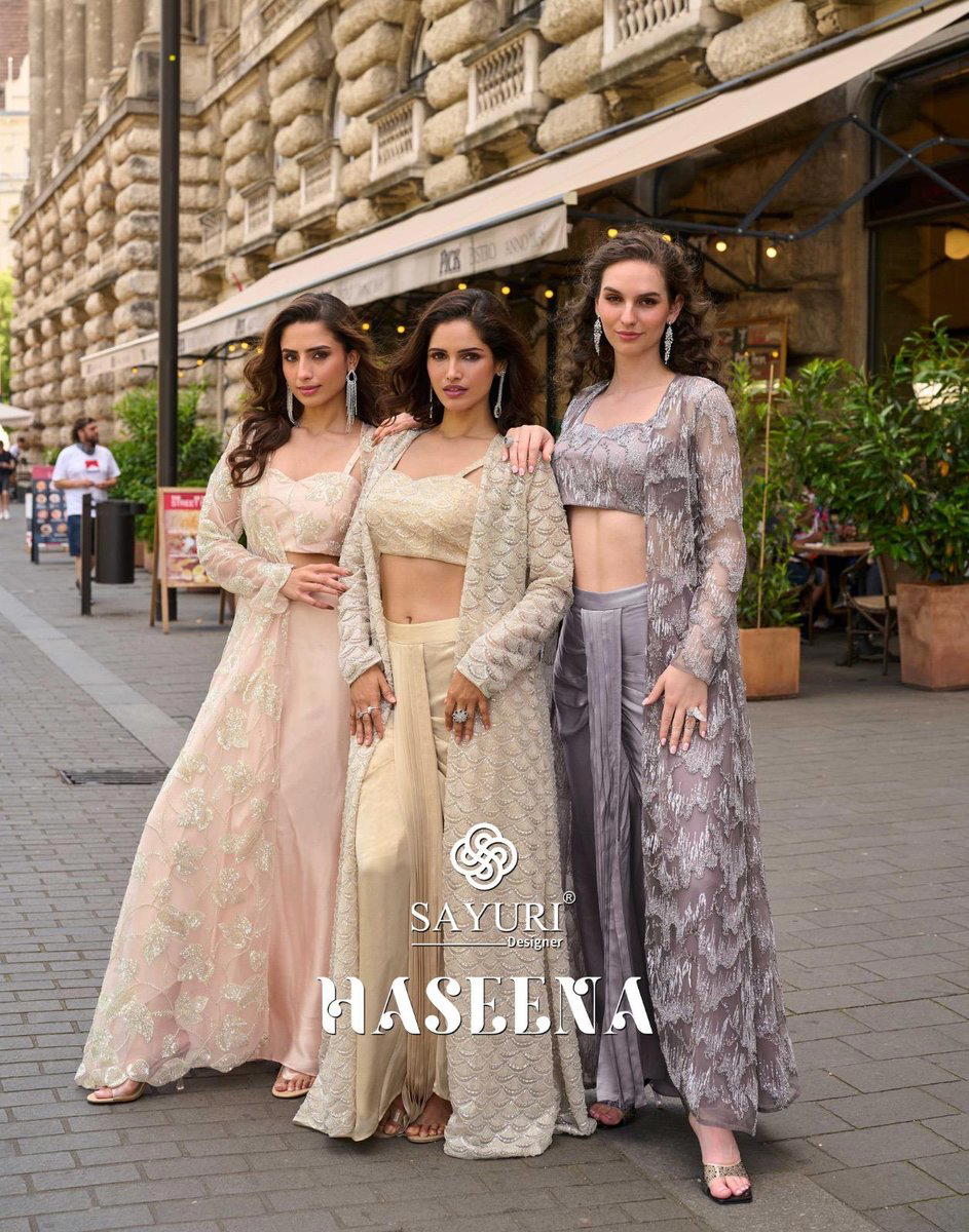 HASEENA BY SAYURI DESIGNER SILK CO-ORD SET WHOLESALER IN INDIA 1