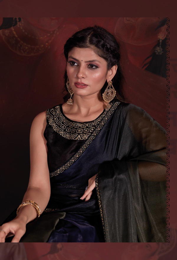 D.NO. 758A TO 758E BY MEHEK PURE SATIN SAREE WHOLESALER IN INDIA