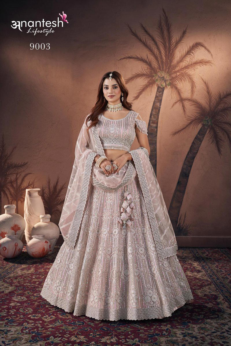 BRIDAL COUTURE 2024 BY ANANTESH PREMIUM NET LEHENGA CHOLI WHOLESALER IN INDIA 1