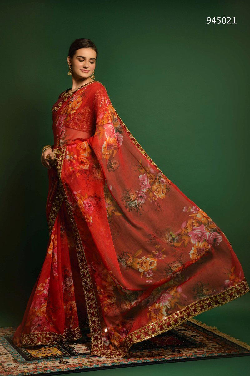MAHOTSAV TWINKLE 945021 TO 945027 NX DESIGNER SAREE WHOLESALER IN SURAT 1