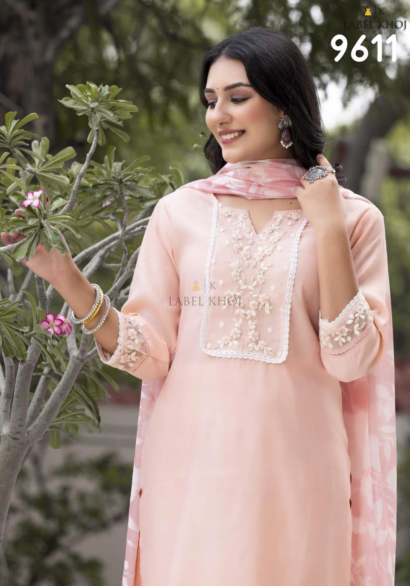 LABEL KHOJ 9611 DESIGNER SALWAR SUIT WHOLESALER IN SURAT 1