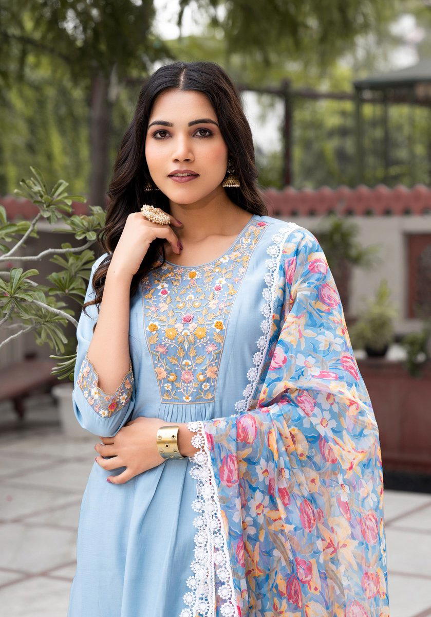 LABEL KHOJ 9612 DESIGNER SILK SALWAR SUIT WHOLESALER IN INDIA 1