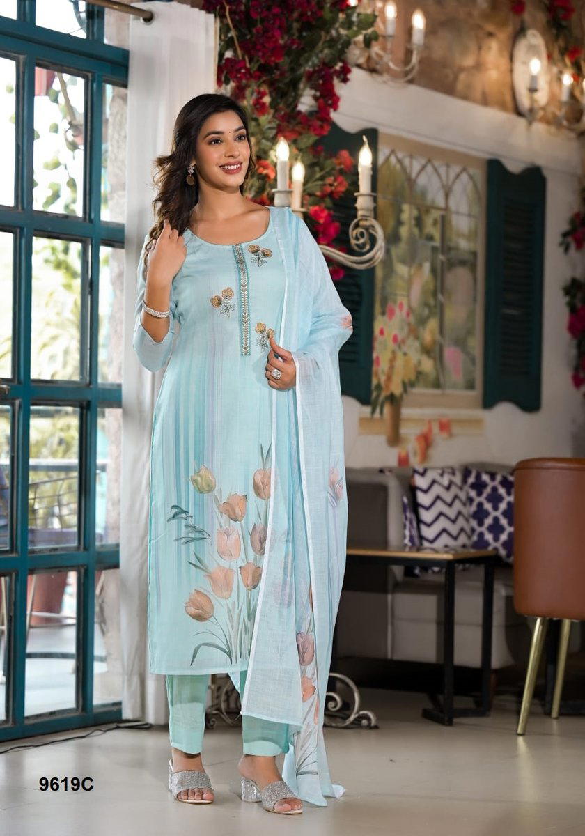 LABEL KHOJ 9619A TO C DESIGNER SALWAR SUIT WHOLESALER IN SURAT 1