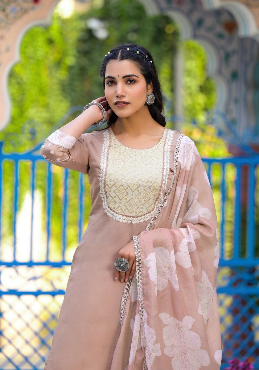 LABEL KHOJ 9646 DESIGNER SILK SALWAR SUIT WHOLESALER IN INDIA 1