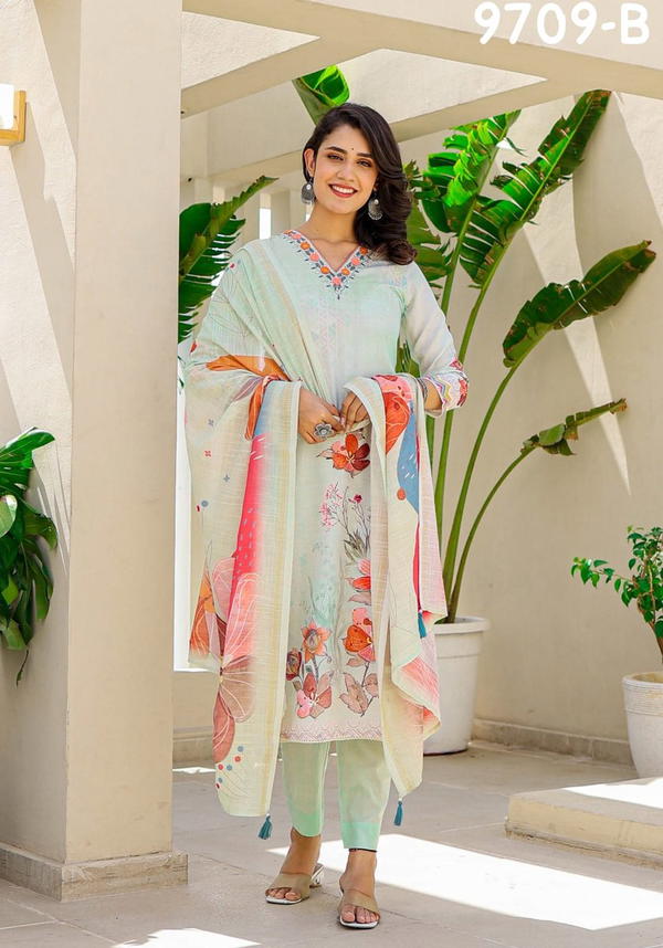 LABEL KHOJ 9709 & 9710 COLOUR’S DESIGNER SALWAR SUIT WHOLESALER IN SURAT
