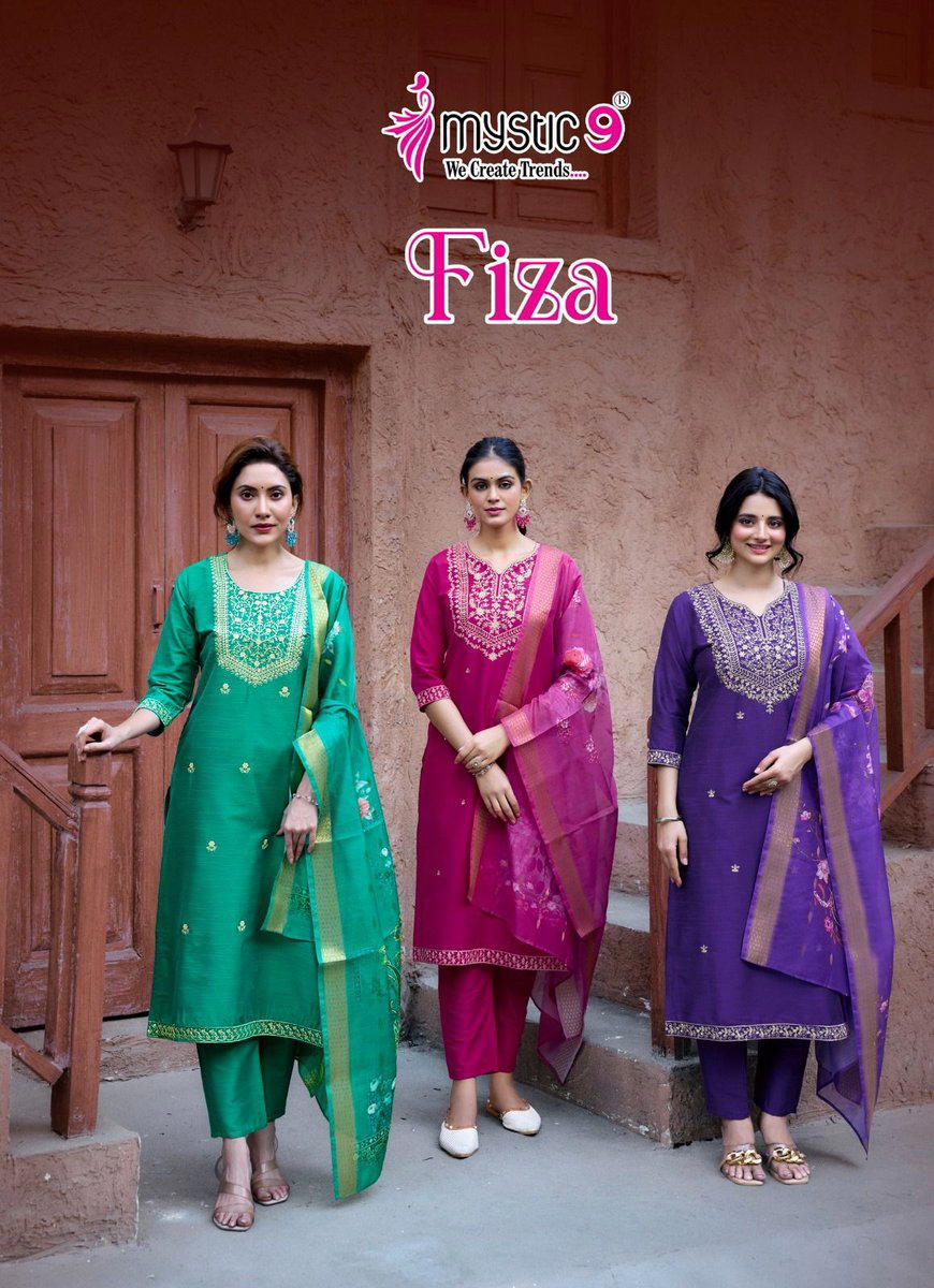 FIZA VOL 3 BY MYSTIC9 DESIGNER SILK SALWAR SUIT WHOLESALER IN INDIA 1
