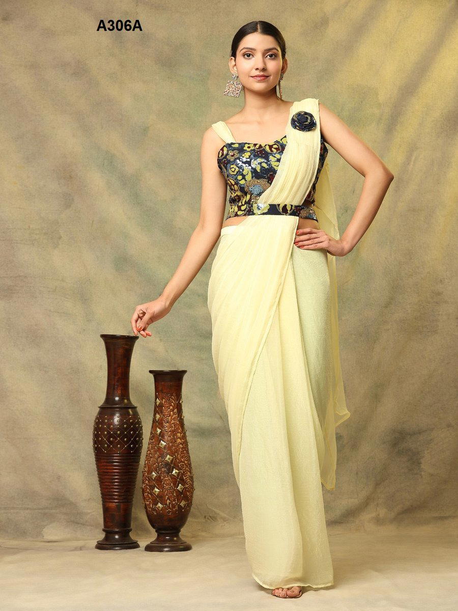 D.NO. A306A & A306B BY AMOHA PART WEAR SAREE WHOLESALER IN INDIA 1