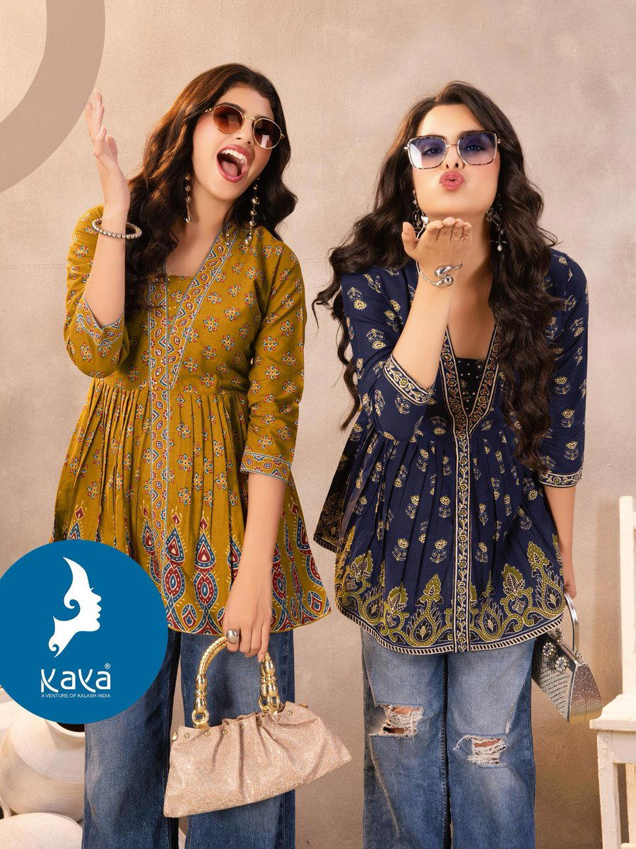 AAYU BY KAVYA KURTI DESIGNER COTTON PRINT KURTIS WHOLESALER IN INDIA 1