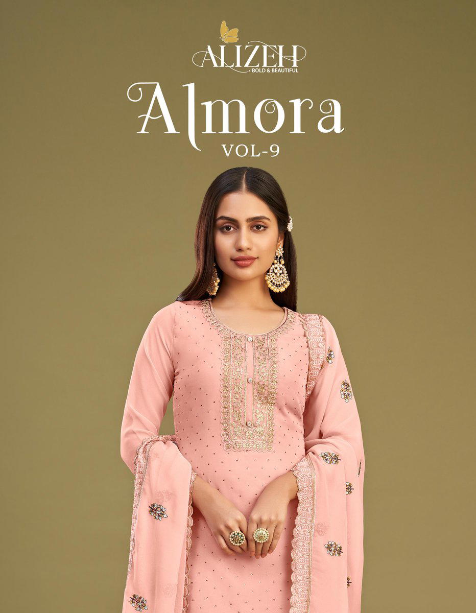 ALMORA VOL-09 BY ALIZEH GEORGETTE SALWAR KAMEEZ MANUFACTURER IN INDIA 1