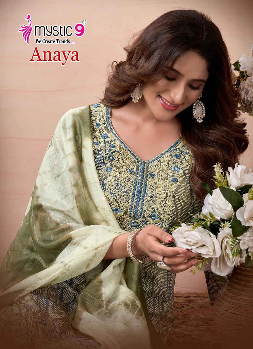 ANAYA VOL 3 BY MYSTIC 9 DESIGNER RAYON SALWAR SUIT WHOLESALER IN INDIA 1