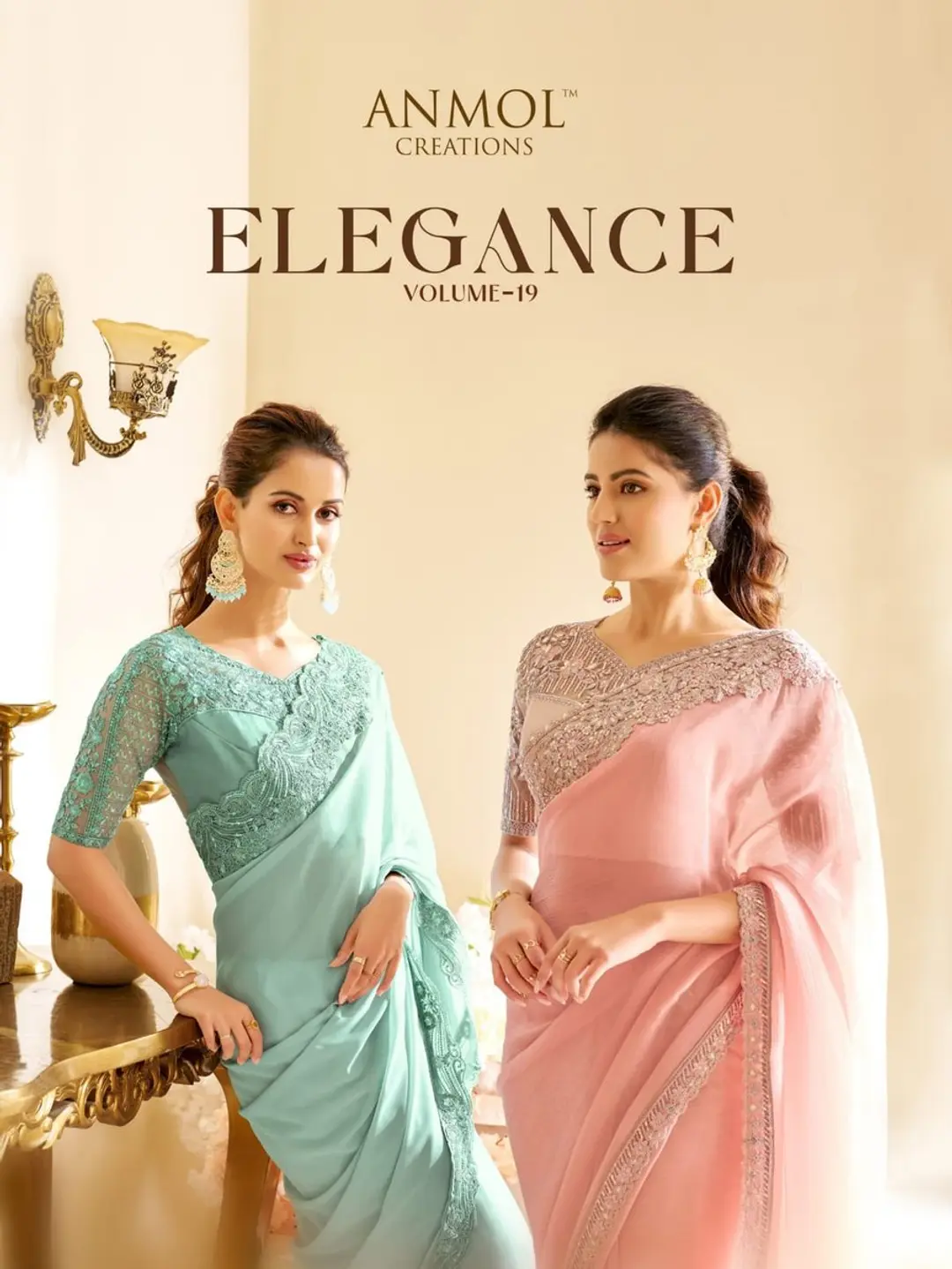 ANMOL ELEGANCE VOL-19 14001 TO 14016 DESIGNER GEORGETTE SAREE WHOLESALER IN INDIA 1