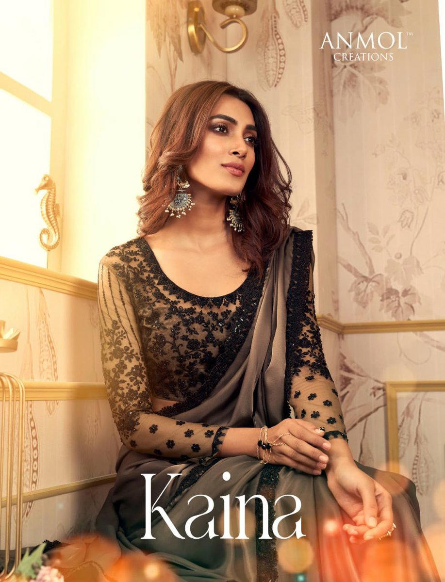 KAINA BY ANMOL CREATION GEORGETTE SAREE MANUFACTURER IN INDIA 1