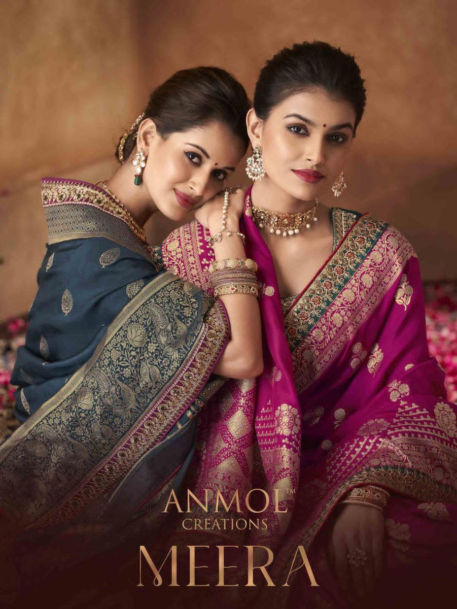 MEERA BY ANMOL CREATION DOLA SILK SAREE WHOLESALER IN INDIA 1