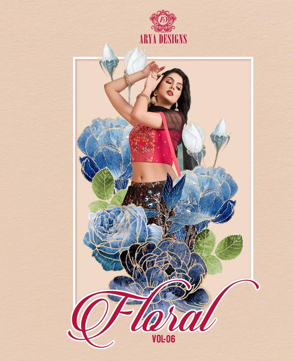 FLORAL VOL-6 BY ARYA DESIGNER GEORGETTE LEHENGA CHOLI MANUFACTURER IN INDIA