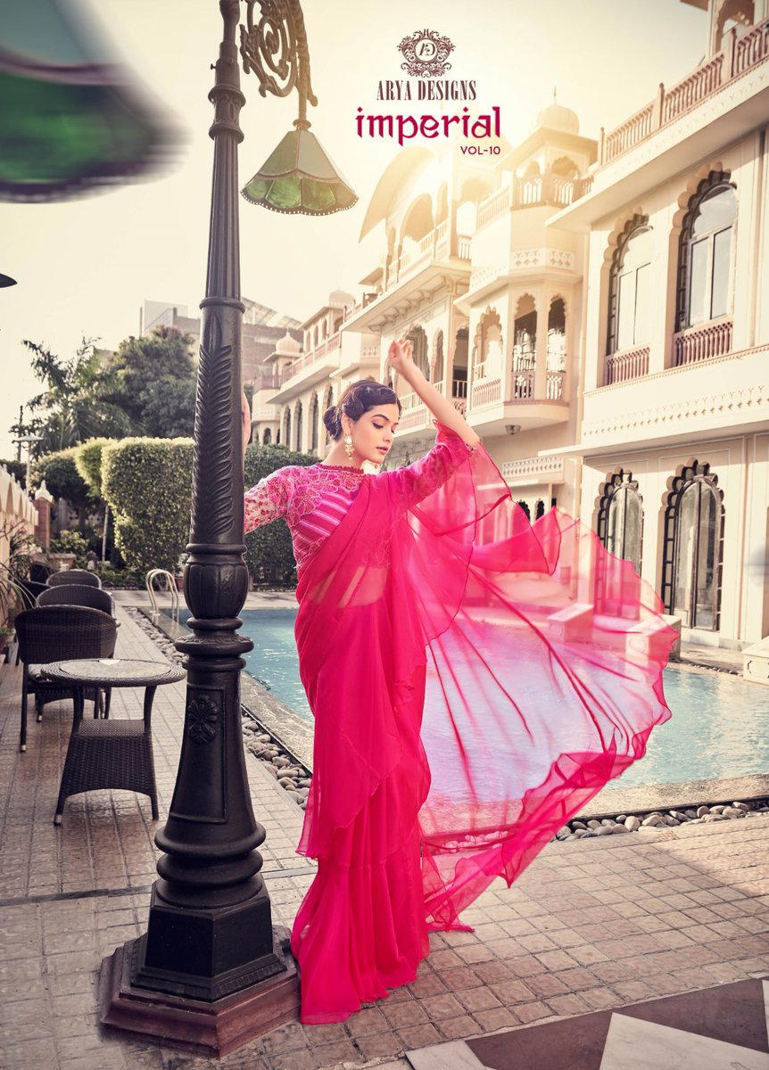 IMPERIAL VOL-10 BY ARYA DESIGNER ORGANZA SAREE MANUFACTURER IN INDIA 1