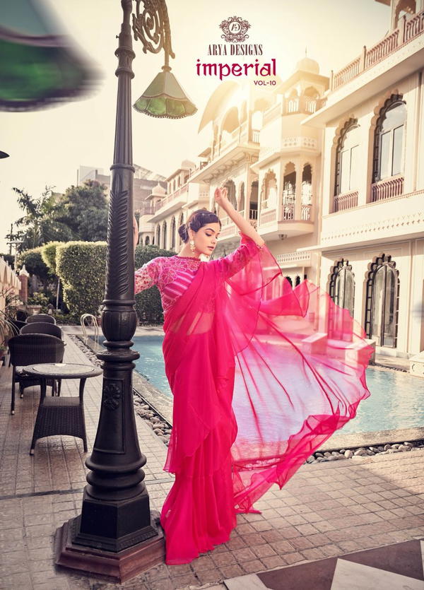 IMPERIAL VOL-10 BY ARYA DESIGNER ORGANZA SAREE MANUFACTURER IN INDIA