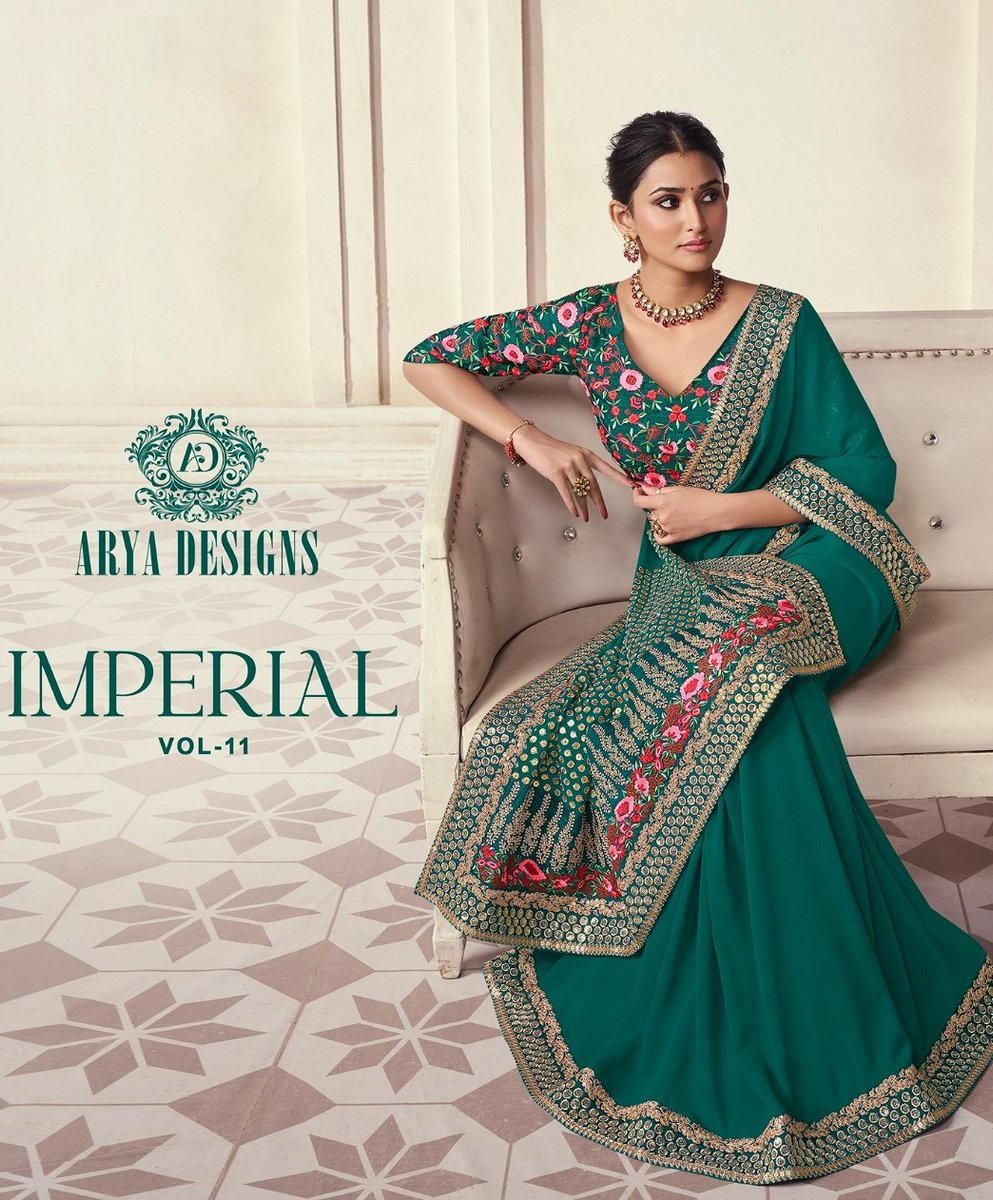IMPERIAL VOL-11 BY ARYA DESIGNER ORGANZA SAREE WHOLESALER IN INDIA 1