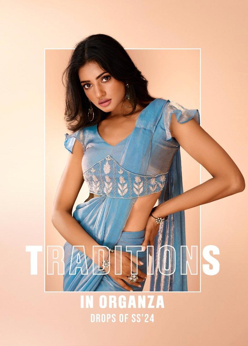 ARYA TRADITIONS IN ORGANZA DRS36 TO DRS41 DESIGNER SAREE WHOLESALER IN INDIA 1
