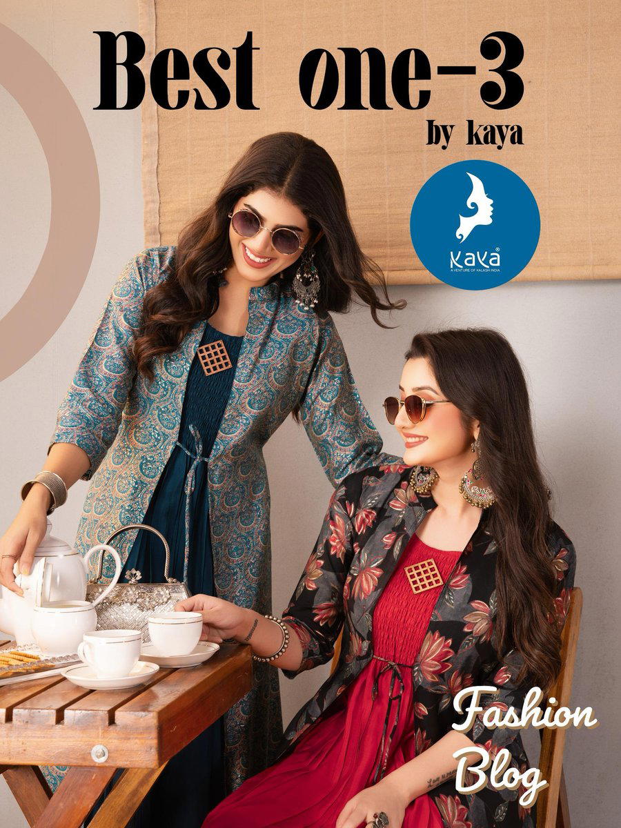 BEST ONE-3 BY KAVYA KURTI DESIGNER SILK KURTIS WHOLESALER IN INDIA 1