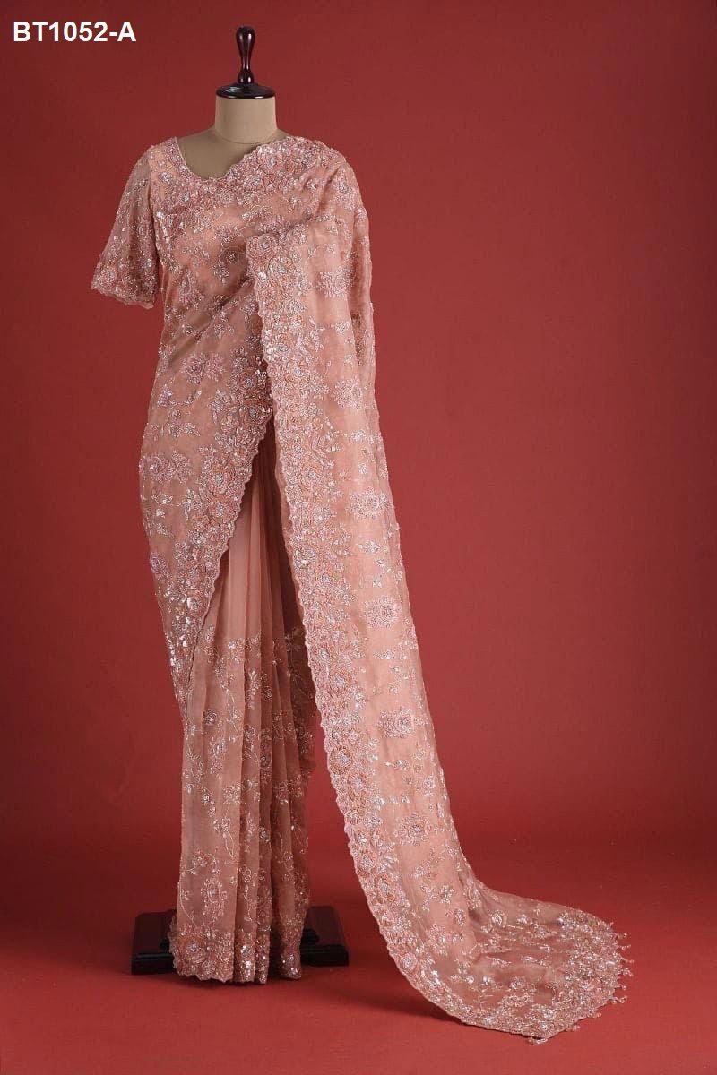 D.NO. BT1052 COLOUR’S BY BT ORGANZA SILK SAREE WHOLESALER IN INDIA 1