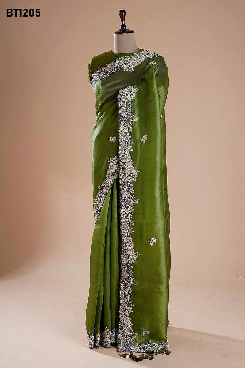 D.NO. BT1205 BY BT EMBROIDERY SAREE WHOLESALER IN INDIA 1