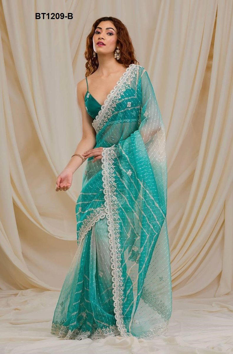 D.NO. BT1209 COLOUR‚ÄôS BY BT GEORGETTE SAREE MANUFACTURER IN INDIA 1