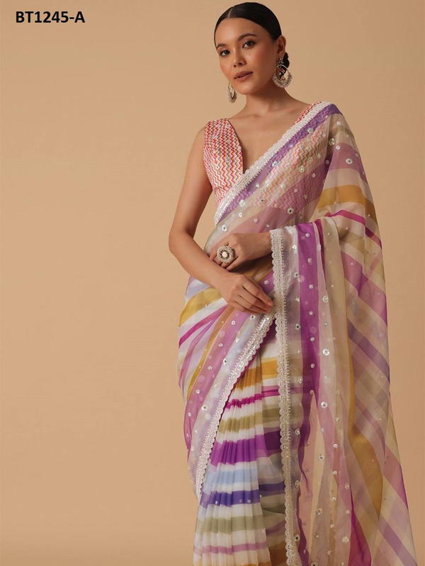 BT BT1245 COLOUR’S DESIGNER GEORGETTE SAREE WHOLESALER IN INDIA