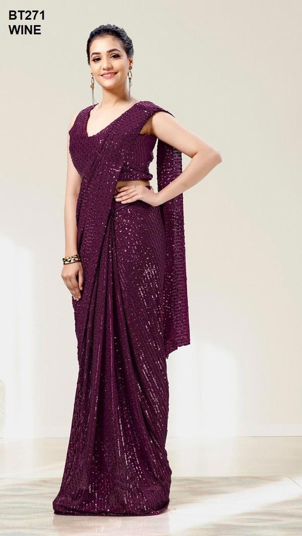 D.NO. BT271 COLOUR‚ÄôS BY BT GEORGETTE SAREE WHOLESALER IN INDIA