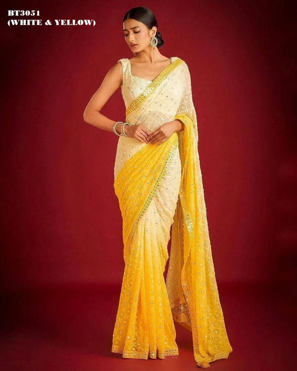 D.NO - BT3051 COLOUR‚ÄôS BY BT DESIGNER PARTY WEAR SAREE WHOLESALER IN INDIA