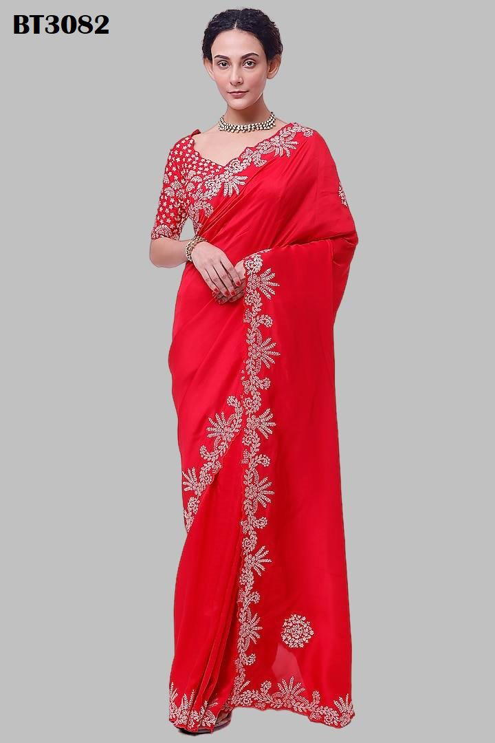 D.NO. BT3082 BY BT CHINON SILK SAREE MANUFACTURER IN INDIA 1