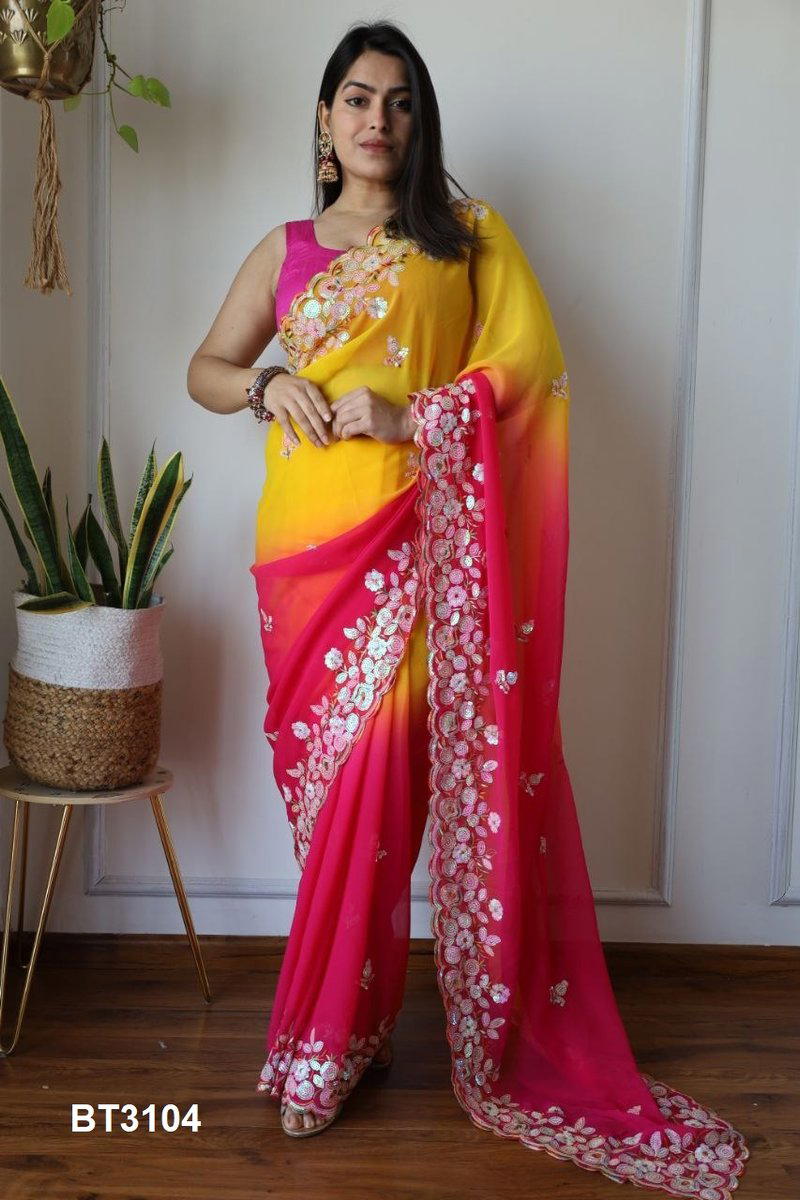 BT BT3104 DESIGNER GEORGETTE SAREE WHOLESALER IN INDIA 1